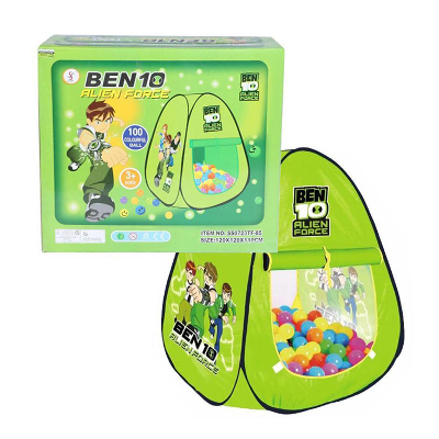 Picture of Foldable Kids Indoor/outdoor Pop Up Ben ten Tent House Toy with 100 Colored Plastic Balls