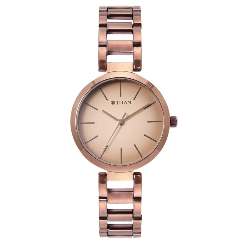Picture of Titan 2480Qm01 Stainless Steel Analog Brown Dial Women Casual Watch