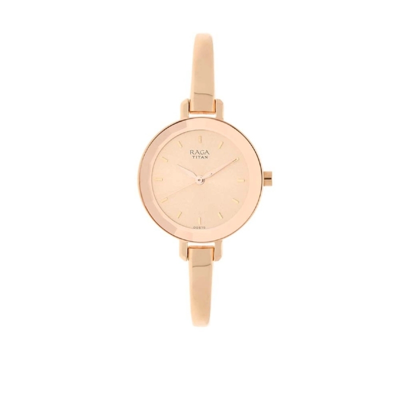 Picture of Titan 2575Wm01 Raga Viva Rose Gold Dial Women Watch With Metal Strap