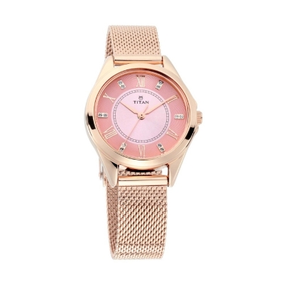 Picture of Titan 2565Wm02 Workwear Beige Dial Stainless Steel Strap Quartz Women'S Watch