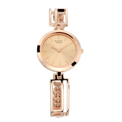 Picture of Titan 2622Wm01 Raga Viva Rose Gold Metal Analog Strap Watch For Women