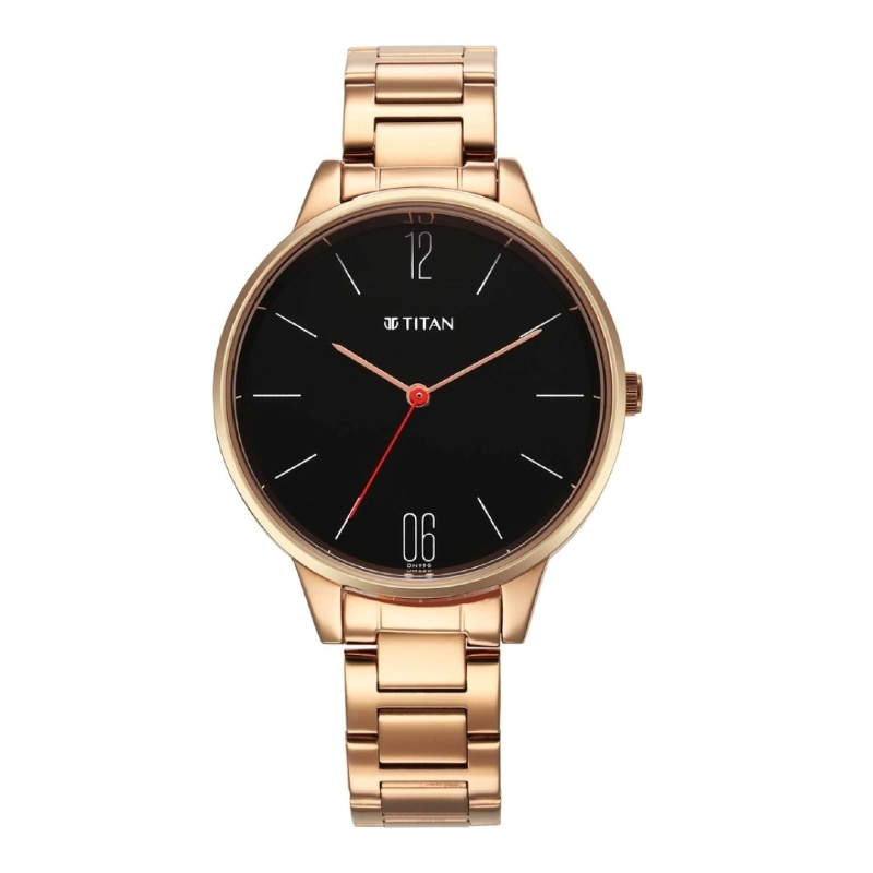 Picture of Titan 2648Wm05 Quartz Analog Black Dial Watch For Women