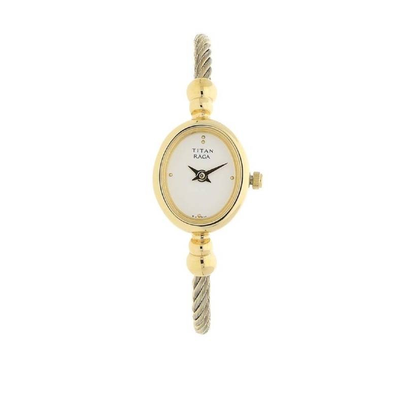 Picture of Titan 197Ym04 Raga White Dial Analog Stainless Steel Strap Watch For Women