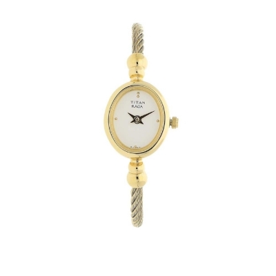 Picture of Titan 197Ym04 Raga White Dial Analog Stainless Steel Strap Watch For Women