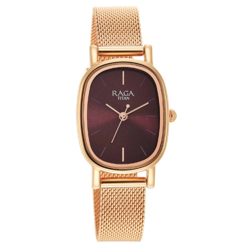 Picture of Titan 2665Wm01 Raga Viva Brown Dial Analog Stainless Steel Strap Watch