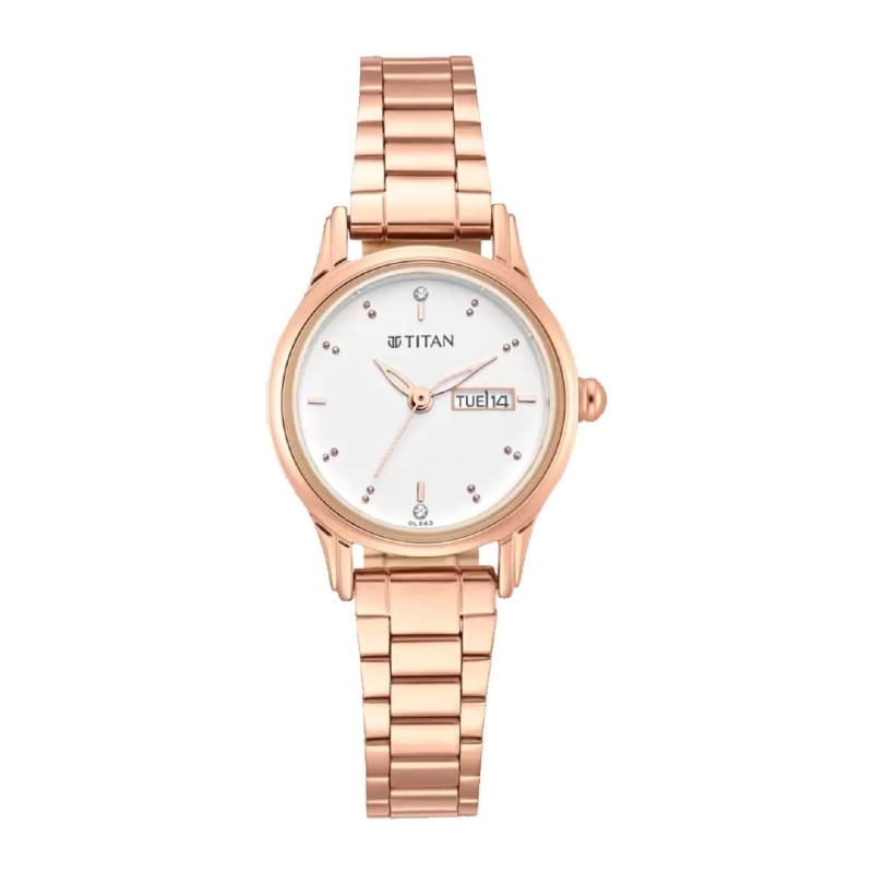 Picture of Titan Women'S Women'S Lagan Watch: Rose Gold Accents & Refined Elegance (2656Wm01)