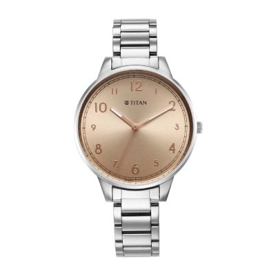 Picture of Titan 2648Sm08 Rose Gold Urban Rose Gold Dial Analog Metal Strap Watch