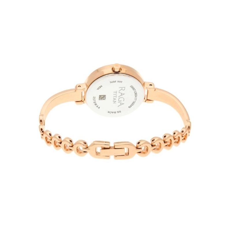 Picture of Titan 2575Wm01 Raga Viva Rose Gold Dial Women Watch With Metal Strap