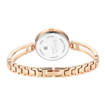 Picture of Titan 2683Wm01 Raga Viva White Dial Analog With Date Metal Strap Watch For Women