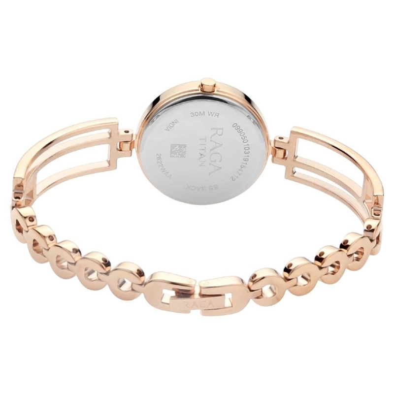 Picture of Titan 2622Wm01 Raga Viva Rose Gold Metal Analog Strap Watch For Women