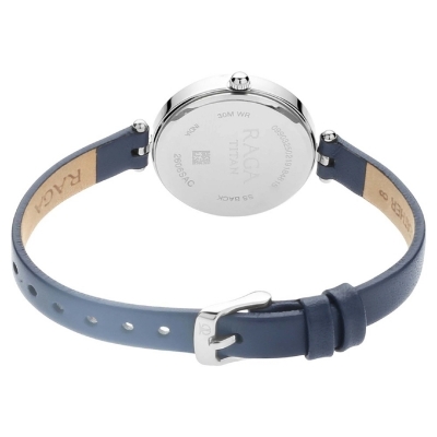 Picture of Titan 2606Sl01 Raga Viva Gray Dial Analog Leather Strap Watch For Women