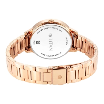Picture of Titan 2648Wm03 Quartz Analog White Dial Watch For Women