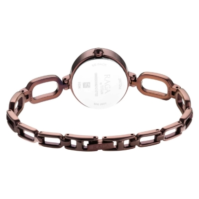 Picture of Titan 2667Qm01 Raga Viva Brown Dial Analog Metal Strap Watch For Women
