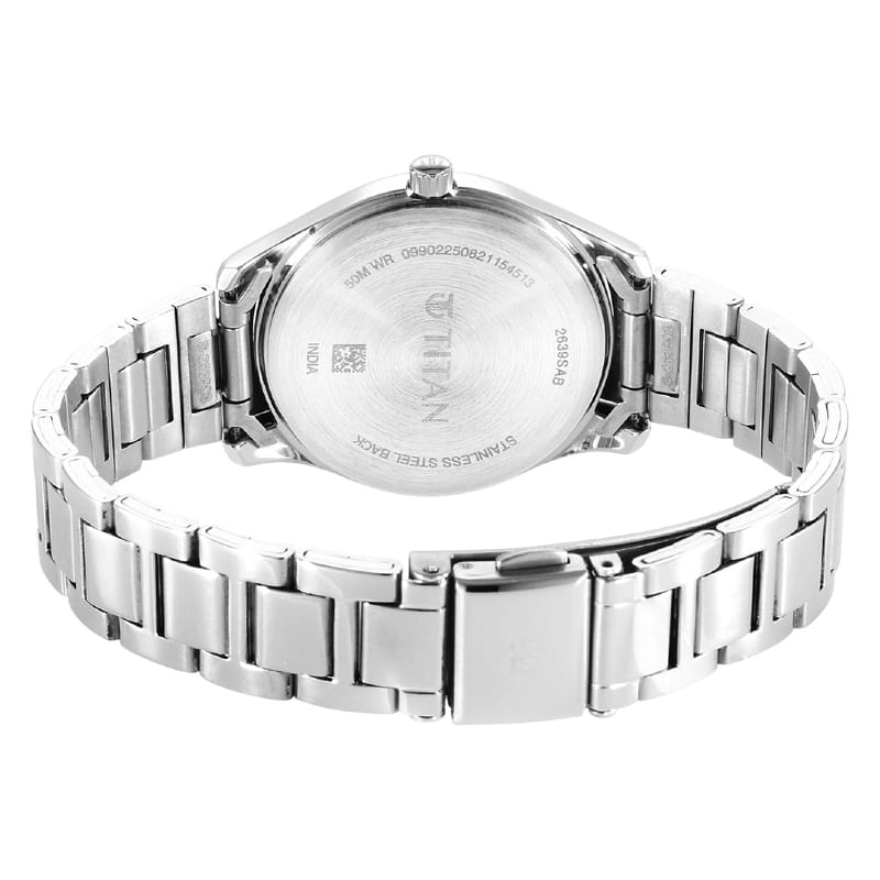 Picture of Titan 2639Sm10 Urban Beige Dial Analog Metal Strap Watch For Women
