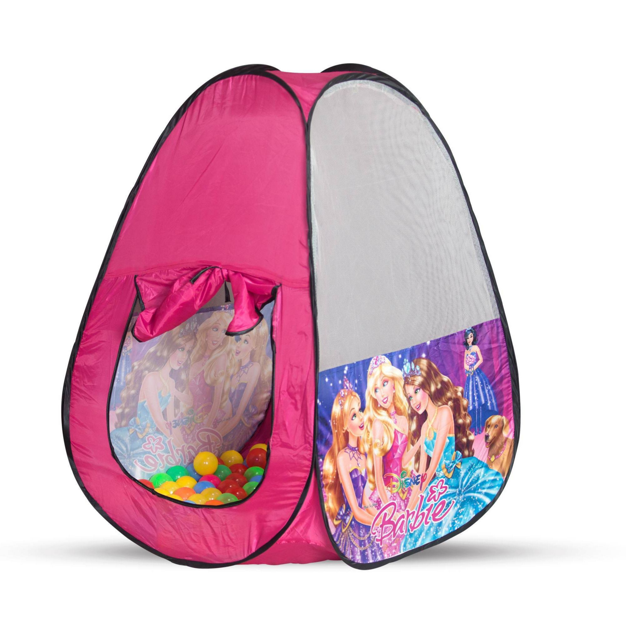Picture of Foldable Kids Indoor/outdoor Pop Up Play Barbie Tent Toy with 100 Colored Plastic Balls