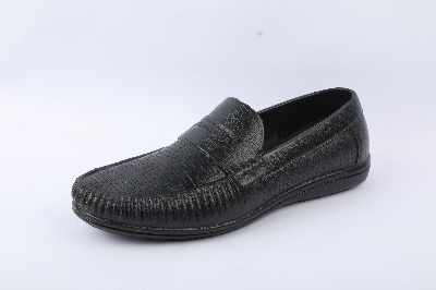 Picture of Mens Water Proof Premium Moccasin Shoe-Black-MKT