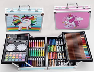 Picture of 145 PCS Unicorn Color Art set box for drawing 145 Art Set For Kids Mix Media Art set (Any Color) Picture of 145 PCS Unicorn Color Art set box for drawing 145 Art Set For Kids Mix Media Art set (Any Color)