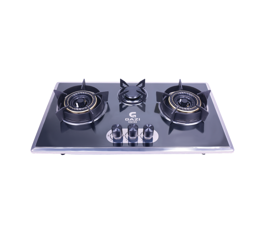 Picture of Gazi Smiss Triple Burner Steel Body Gas Stove EG-B712S (Best Price)