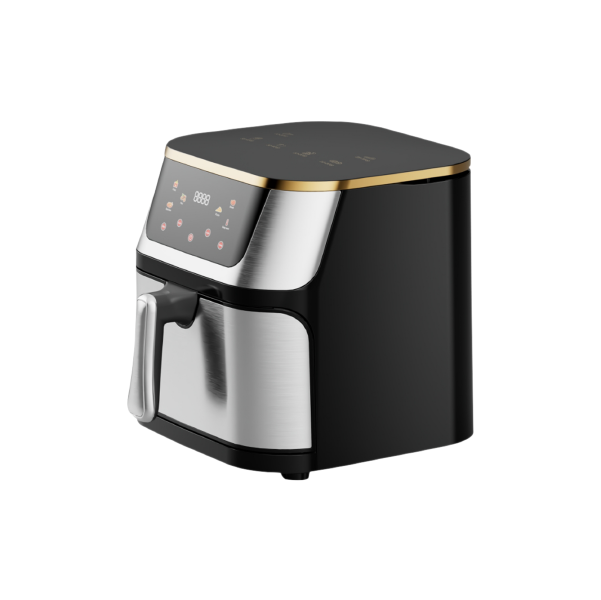 Picture of Gazi Smiss 1300W 8 Litre Air Fryer (GA-AF-13) with Stainless Steel Surface and Automatic Shut Off Technology and Frying, Advance Touch Control with Seven Pre-set Programs 