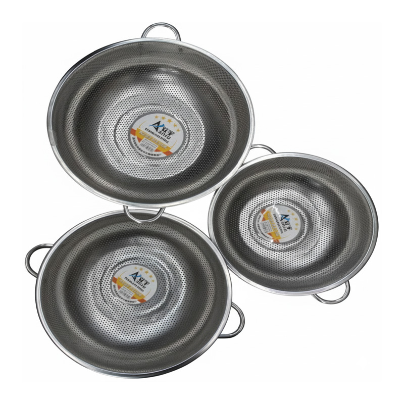Picture of Multipurpose Stainless Steel Collander Food Basket 3 Pieces Set - BB-8100