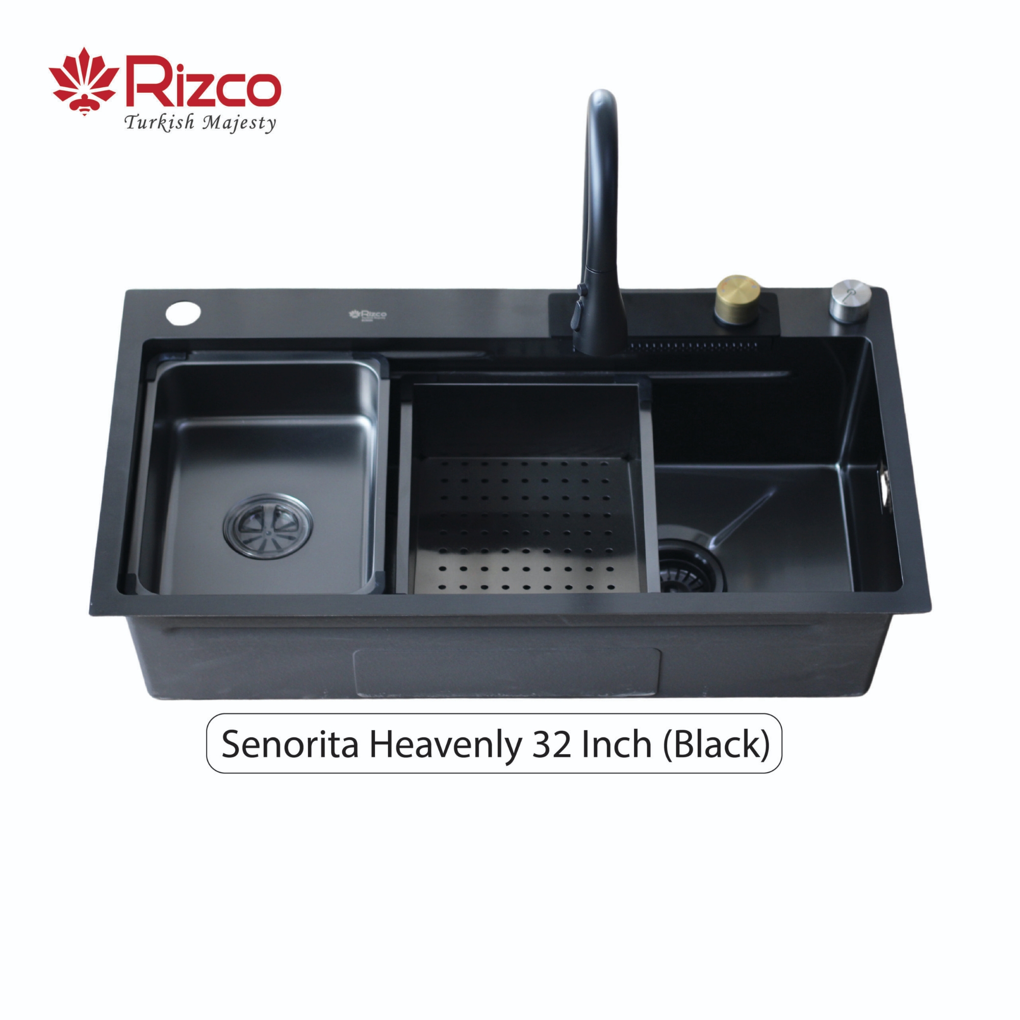 Picture of Rizco Senorita Heavenly 30 Inch Multi Functional Heavy Stainless Kitchen Sink (Best Price)