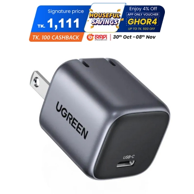 Picture of UGREEN CD319 Nexode 30W USB-C PD GaN Fast Charger US (90901)