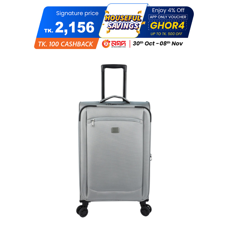 Picture of 24 Inch Soft Suitcase/Luggage 450D Jacquard RPET with PUX2 in waterproof- Gray (original Export)
