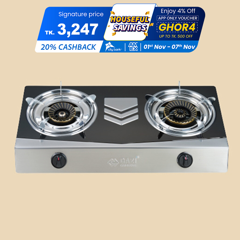 Picture of Gazi Double  Burner Gas Stove Stainless Steel GST-215C