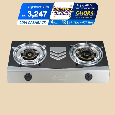 Picture of Gazi Double  Burner Gas Stove Stainless Steel GST-215C