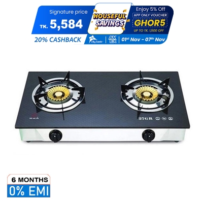Picture of RFL Double Glass Auto Gas Stove - 27 GR (LPG)