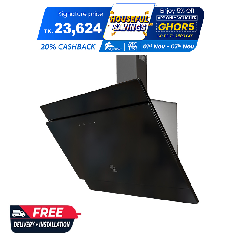 Picture of RFL Cooker Hood Madona with Auto Heat Cleaning Technology and 5 Layer SS Body with Digital Touch Display (35 Inch)