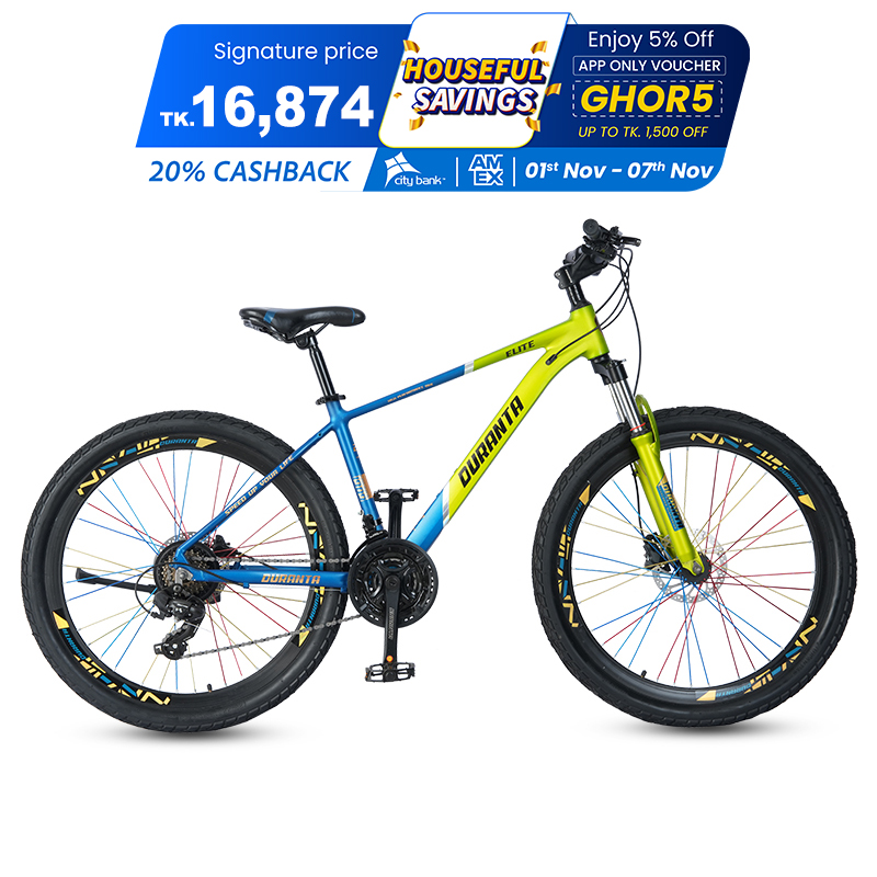 Picture of Duranta Alloy 24- Speed Elite 26 inch Green & Blue Bicycle