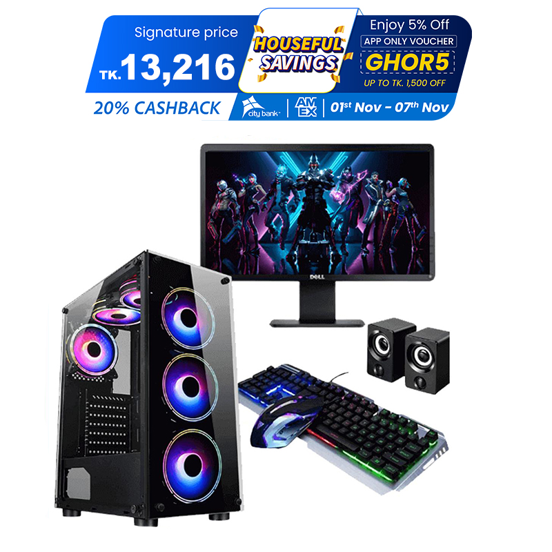 Picture of Intel Core I5 (2nd Generations ) HDD 500GB RAM 8GB DDR3 GP 4GB 19" Monitor SPPEKER GAMING KEYBOARD WINDOWS 10 PC