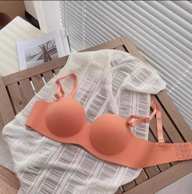 Picture of Women Solid Seamless Underwear Adjustable Push Up Wire Free Bralette Soft Fashion Female Breathable Lingerie - Bra