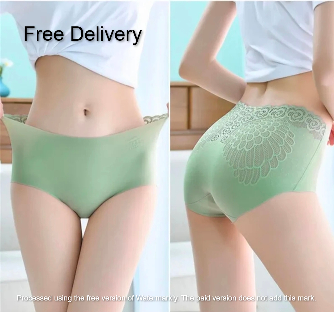 Picture of Imported stylish ice silk lace seamless brief comfortable underwear panty for women (One piece)