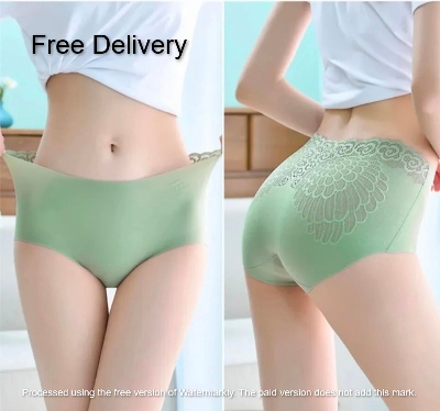 Picture of Imported stylish ice silk lace seamless brief comfortable underwear panty for women (One piece)