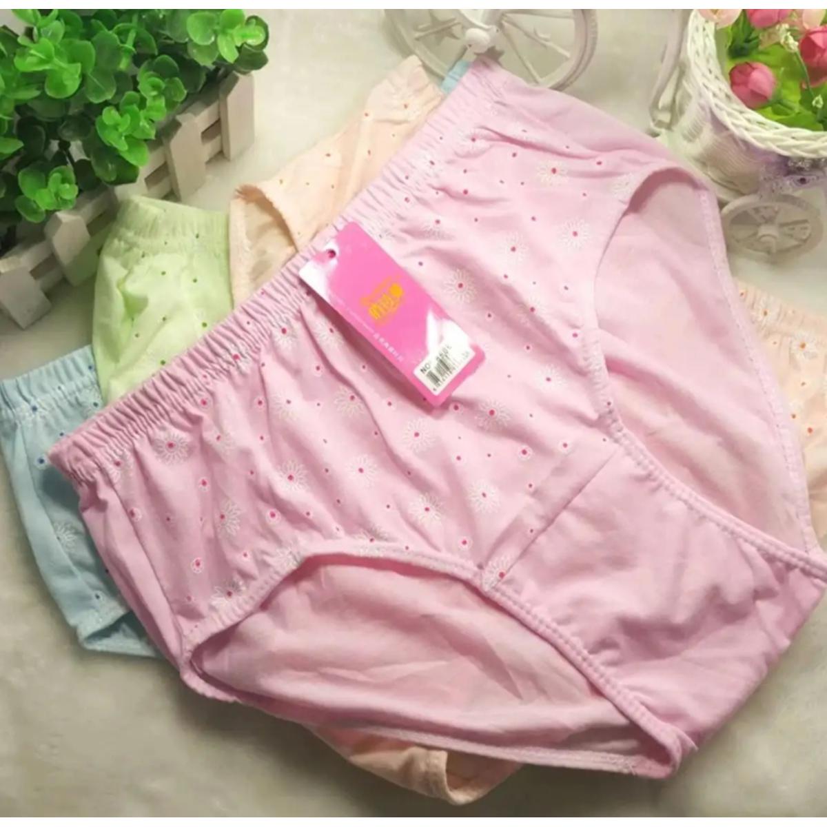 Picture of 3 piece Printed comfortable Cotton Panty For Women