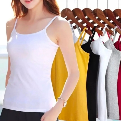 Picture of Ladies Inner Cotton Tank Tops For all season- 1 Piece (Multicolor)