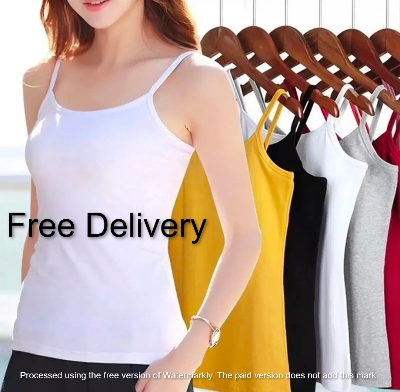 Picture of Ladies Inner Cotton Tank Tops For all season- 1 Piece (Multicolor)