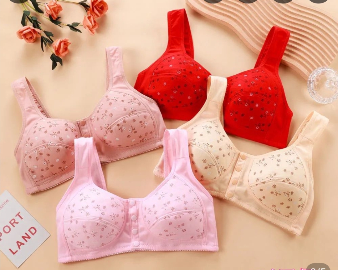 Picture of Imported Printed Front Button Soft Cotton sports Bra For New Born Baby Feeding(One Piece)