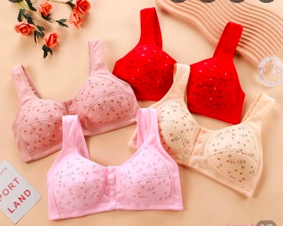 Picture of Imported Printed Front Button Soft Cotton sports Bra For New Born Baby Feeding(One Piece)