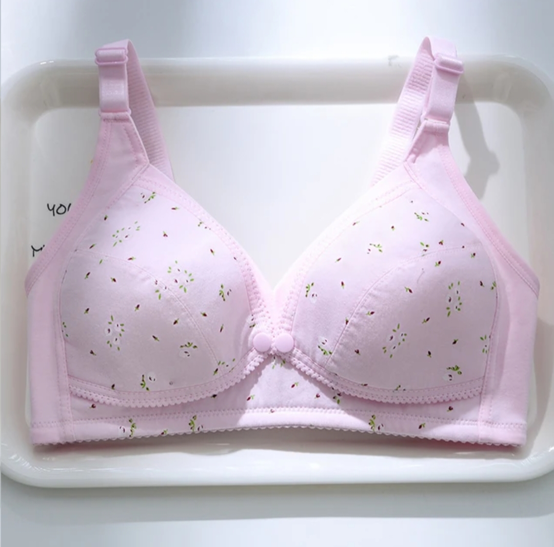 Picture of Imported Premium Breastfeeding Bra lingerie set Bra Front Button Bra cotton Bra comfortable Bra new born baby feeding Bra for women