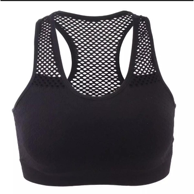 Picture of Women Bra Yoga Bra Mesh Hollow Out Breathable Fitness Shockproof Quick drying on the back For Running Gym Push Up Sports  Shapwear Air Bra