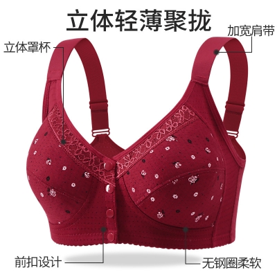Picture of Imported Printed Front Button Soft Cotton Maternity Bra For New Born Baby Feeding(One Piece)