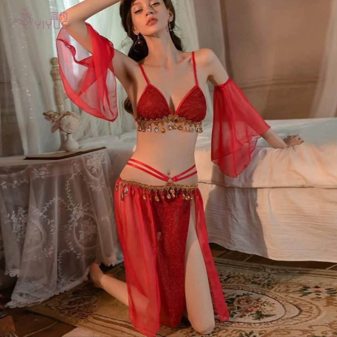 Picture of Imported Honeymoon Sexy Women Night Dress Arabian Nighty for  Female Nightwear