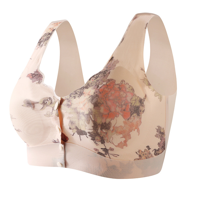 Picture of 1 Piece Imported Premium Print Maternity Bra Nursing Bra Front Button Bra Ice Silk comfortable Bra new born baby feeding Bra for women