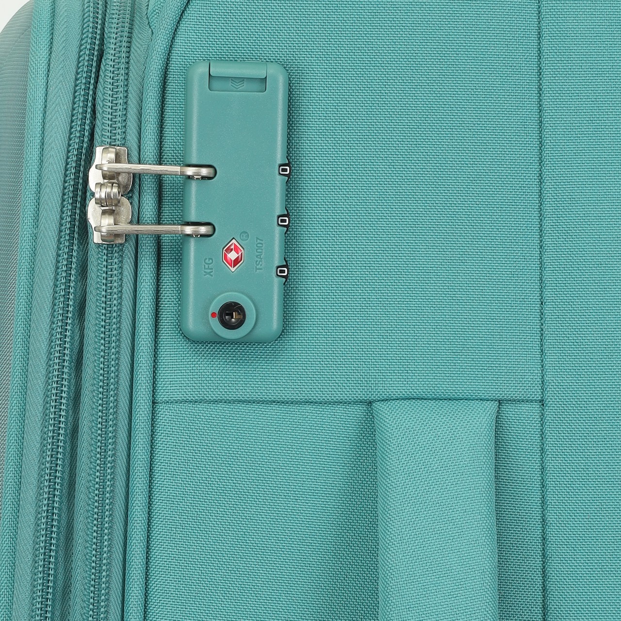 Picture of American Tourister Fabric  Tsa Green Luggage