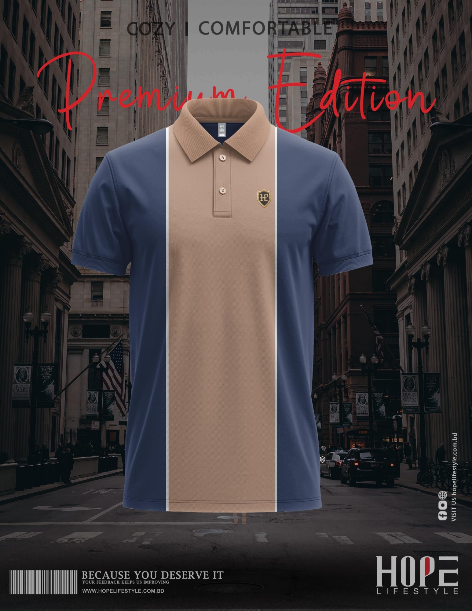 Picture of Hope Lifestyle Premium Polo T-Shirt