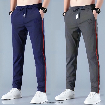 Picture of Men’s Smart Drawstring Trouser- Navy & Anther