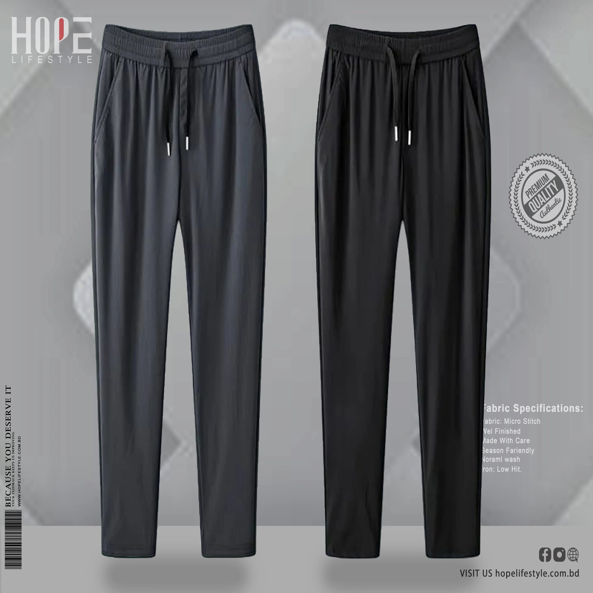 Picture of Elegance Men's Trouser Combo- Black & Anther